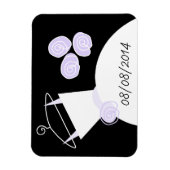 Magnet Flexible Mariage Gown violet 'Date' noir horizontal (Vertical)