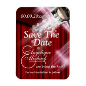 Magnet Flexible Mariage hollywoodien "enregistrer la date" CUSTOM  (Vertical)