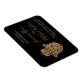 Magnet Flexible Mariage indien Sauvegarder la date Hamsa or Henna (Côté Droit)