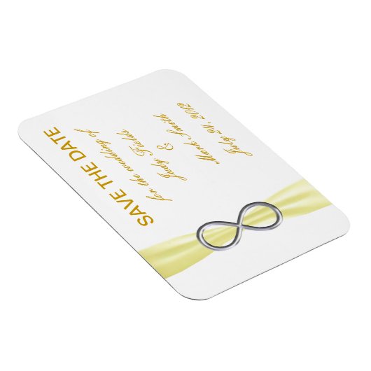 Magnet Flexible Mariage Infini Jaune Enregistrer L'Aimant Date (Côté Droit)