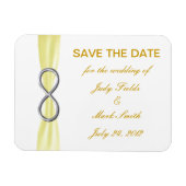 Magnet Flexible Mariage Infini Jaune Enregistrer L'Aimant Date (Horizontal)