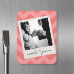 Magnet Flexible Mariage Instagram Photo Retro frame Texte personna<br><div class="desc">Un cadeau parfait pour la mariée et le marié ou pour un cadeau d'anniversaire. Ajoutez 1 photo à ce cadre hipster et personnalisez les noms et les dates pour faire un memento parfait.</div>