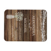 Magnet Flexible Mariage Jar Fleur de bébé Rustique Fermette (Horizontal)