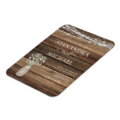 Magnet Flexible Mariage Jar Fleur de bébé Rustique Fermette (Côté Gauche)