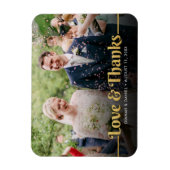 Magnet Flexible Mariage Merci Gold Love Et Merci Photo (Vertical)