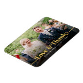 Magnet Flexible Mariage Merci Gold Love Et Merci Photo (Côté Gauche)