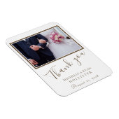 Magnet Flexible Mariage Merci Photo Élégant Script (Côté Droit)