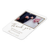 Magnet Flexible Mariage Merci Photo Élégant Script (Côté Gauche)
