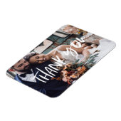 Magnet Flexible Mariage Merci photo moderne en blanc (Côté Gauche)