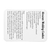 Magnet Flexible Mariage mexicain Cookies Recette Merci cadeau (Horizontal)