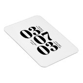 Magnet Flexible Mariage minimaliste moderne, graphique enregistrer (Côté Droit)