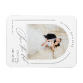 Magnet Flexible Mariage Moderne à l'Arche avec Écriture Minimalist (Horizontal)