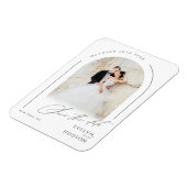 Magnet Flexible Mariage Moderne à l'Arche avec Écriture Minimalist (Côté Gauche)