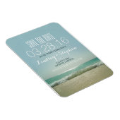 Magnet Flexible Mariage Moderne De Plage Économisez La Date (Côté Droit)