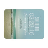 Magnet Flexible Mariage Moderne De Plage Économisez La Date (Horizontal)