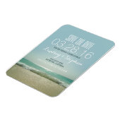Magnet Flexible Mariage Moderne De Plage Économisez La Date (Côté Gauche)