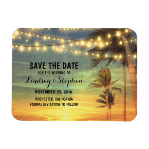 Magnet Flexible Mariage Moderne De Plage Économisez La Date