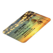 Magnet Flexible Mariage Moderne De Plage Économisez La Date (Côté Gauche)