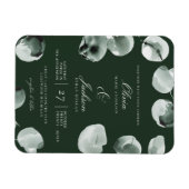 Magnet Flexible Mariage Moderne Écrit Vert Eucalyptus Atténué (Horizontal)