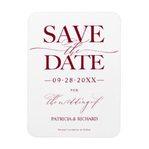 Magnet Flexible Mariage Moderne Élégant Enregistrer La Date Sans P