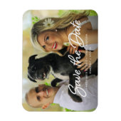 Magnet Flexible Mariage moderne Enregistrer la photo de la date (Vertical)