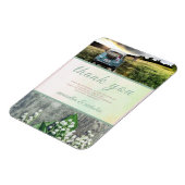 Magnet Flexible Mariage moderne Merci vert rose (Côté Gauche)