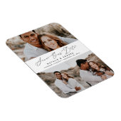 Magnet Flexible Mariage moderne multi photo typographie graphique (Côté Droit)