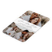 Magnet Flexible Mariage moderne multi photo typographie graphique (Côté Gauche)