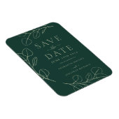 Magnet Flexible Mariage Moderne Simple avec Feuillage Vert (Côté Droit)