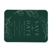 Magnet Flexible Mariage Moderne Simple avec Feuillage Vert (Horizontal)