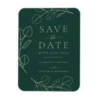 Mariage Moderne Simple avec Feuillage Vert