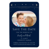 Magnet Flexible Mariage mystique Bleu Argent Sun Moon Stars (Vertical)