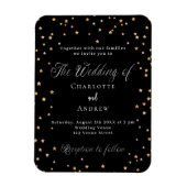 Magnet Flexible Mariage noir or étoiles élégant script luxe (Vertical)