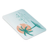 Magnet Flexible Mariage Palm Tree de plage Enregistrer la date Mag (Côté Droit)