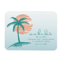 Mariage Palm Tree de plage Enregistrer la date Mag