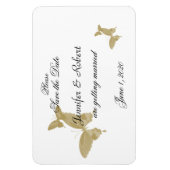 Magnet Flexible Mariage papillon à double anneau Enregistrer la da (Vertical)