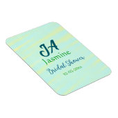 Magnet Flexible Mariage pastel bleu vert aquarelle nom da (Côté Droit)