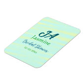 Magnet Flexible Mariage pastel bleu vert aquarelle nom da (Côté Gauche)