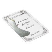 Magnet Flexible Mariage Peacock Blanc Personnalisé Enregistrer L'A (Côté Droit)
