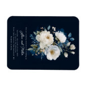 Magnet Flexible Mariage Peony bleu et blanc (Horizontal)