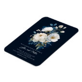 Magnet Flexible Mariage Peony bleu et blanc (Côté Gauche)