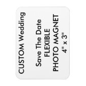 Magnet Flexible Mariage Personnalisé Enregistrer La Date Photo Fri (Vertical)