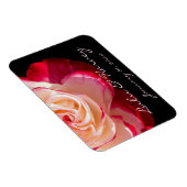 Magnet Flexible Mariage personnel à Rose blanche en pointe rouge (Côté Droit)