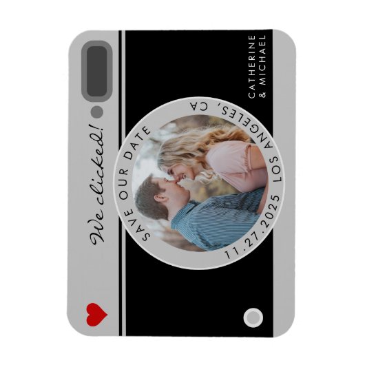 Magnet Flexible Mariage Photo Caméra Noir Unique Enregistrer La Da (Vertical)
