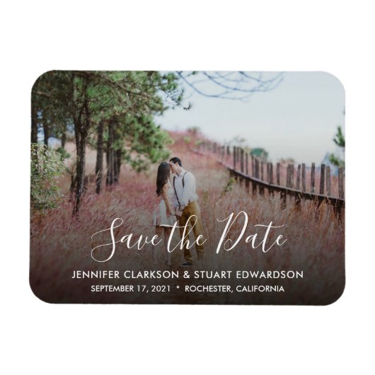 Magnet Flexible Mariage photo de faire-part Enregistrer l'aimant d (Horizontal)