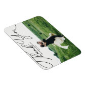 Magnet Flexible Mariage photo de script manuscrit Black Elegant (Côté Droit)