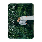 Magnet Flexible Mariage photo de script manuscrit blanc élégant (Vertical)