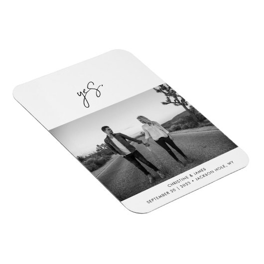 Magnet Flexible Mariage photo de script manuscrit moderne (Côté Droit)