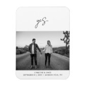 Magnet Flexible Mariage photo de script manuscrit moderne (Vertical)