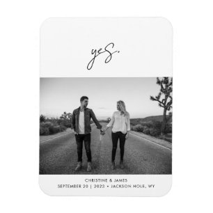Magnet Flexible Mariage photo de script manuscrit moderne